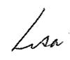 Lisa Hodgetts signature