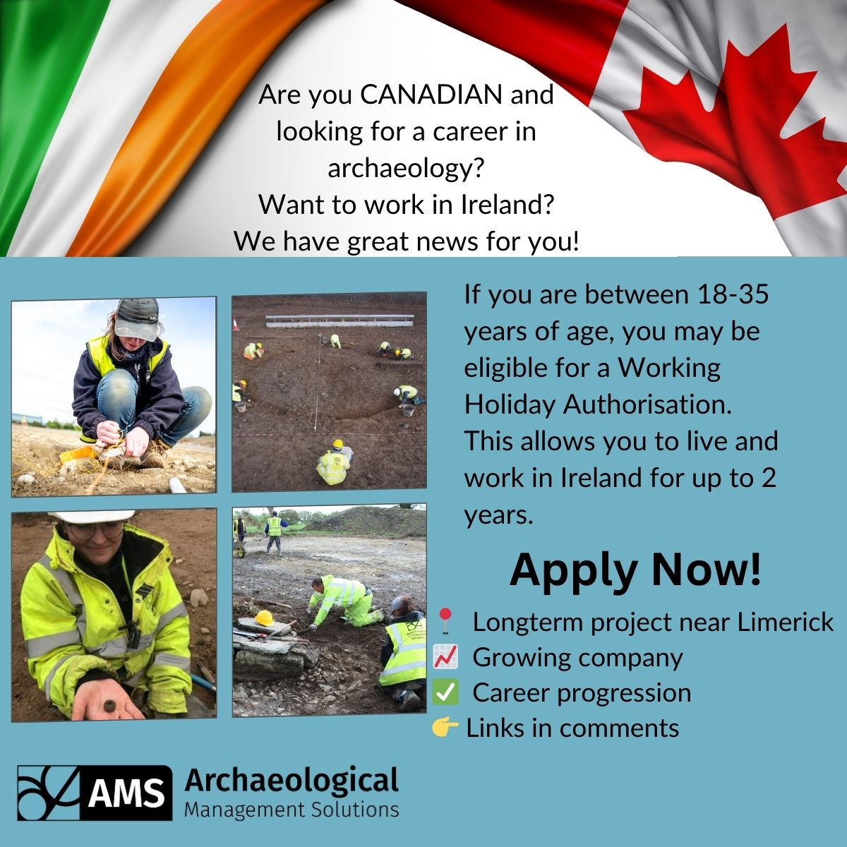 AMS Archaeological Management Solutions Career Opportunity in Ireland