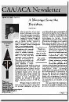 CAA Newsletter Volume 20 Issue 2 CAA Newsletter Volume 20 Issue 2