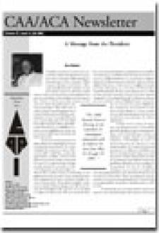 CAA Newsletter Volume 21 Issue 2 CAA Newsletter Volume 21 Issue 2