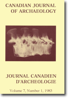Canadian Journal of Archaeology Volume 7, Issue 1 Canadian Journal of Archaeology Volume 7, Issue 1