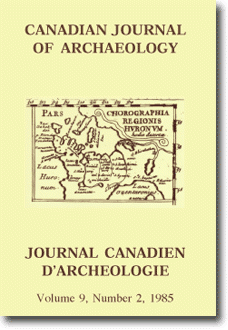 Canadian Journal of Archaeology Volume 9, Issue 2 Canadian Journal of Archaeology Volume 9, Issue 2