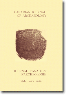 Canadian Journal of Archaeology Volume 13 Canadian Journal of Archaeology Volume 13
