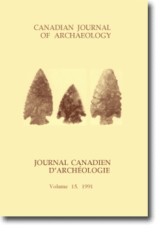 Canadian Journal of Archaeology Volume 15 Canadian Journal of Archaeology Volume 15