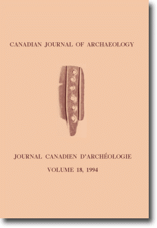 Journal canadien d'archéologie volume 18 Journal canadien d'archéologie volume 18