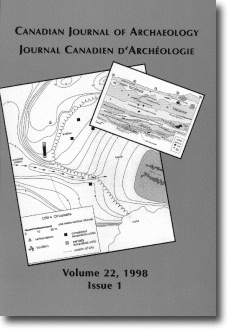 Journal canadien d'archéologie volume 22, numéro 1 Journal canadien d'archéologie volume 22, numéreo 1