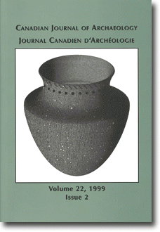 Journal canadien d'archéologie volume 22, numéro 2 Journal canadien d'archéologie volume 22, numéro 2