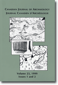 Journal canadien d'archéologie volume 23, numéro 1+2 Journal canadien d'archéologie volume 23, numéro 1+2