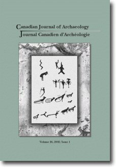 Journal canadien d'archéologie volume 26, numéro 1 Journal canadien d'archéologie volume 26, numéro 1
