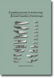 Journal canadien d'archéologie volume 27, numéro 2 Journal canadien d'archéologie volume 27, numéro 2