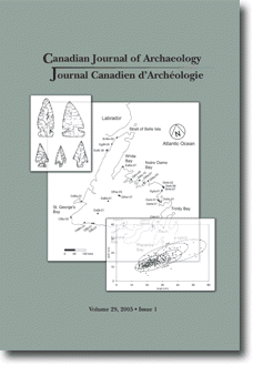 Journal canadien d'archéologie volume 29, numéro 1 Journal canadien d'archéologie volume 29, numéro 1