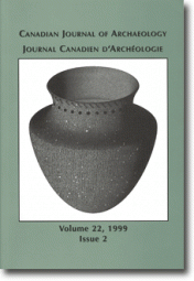 Journal canadien d'archéologie volume 22, numéro 2