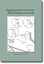 Journal canadien d'archéologie volume 25, numéro 1+2