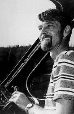 Roy L. Carlson at the helm of Sisiutl in 1973 Roy L. Carlson at the helm of Sisiutl in 1973