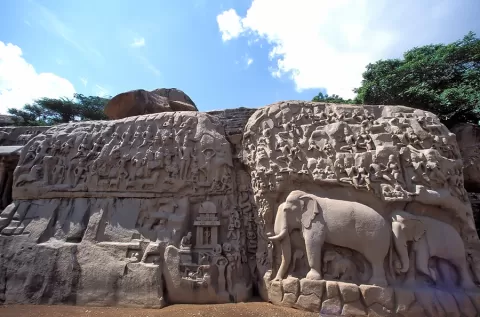 Mamallapuram, an ancient group of sanctuaries along the Coromandel Coast designated as a UNESCO World Heritage Site in 1984, is a tourist site that works well with the tour’s artisan theme.