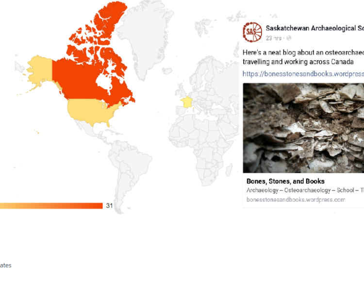 The post from the Saskatchewan Archaeological Society and the effects it had on my blog the following day