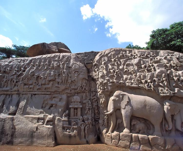Mamallapuram, an ancient group of sanctuaries along the Coromandel Coast designated as a UNESCO World Heritage Site in 1984, is a tourist site that works well with the tour’s artisan theme.