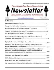 CAA Newsletter 2012 Volume 30 Issue 1