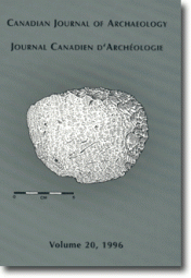 Journal canadien d'archéologie volume 20