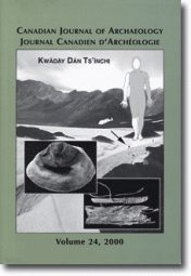 Journal canadien d'archéologie volume 24, numéro 1+2